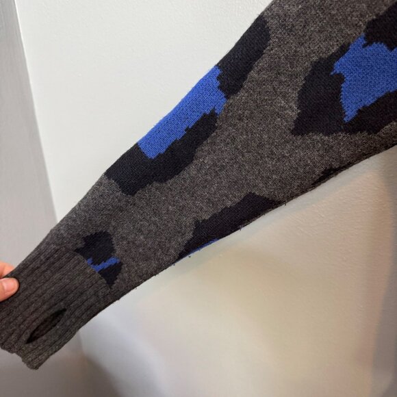 ATHLETA leopard wool cashmere crew sweater size M - Picture 3 of 8